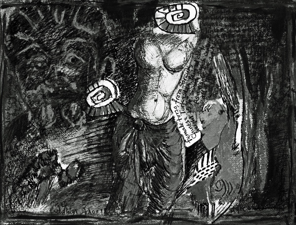 20 When Art Converges, 2014, 9” x 12”, permanent inks on watercolour paper.