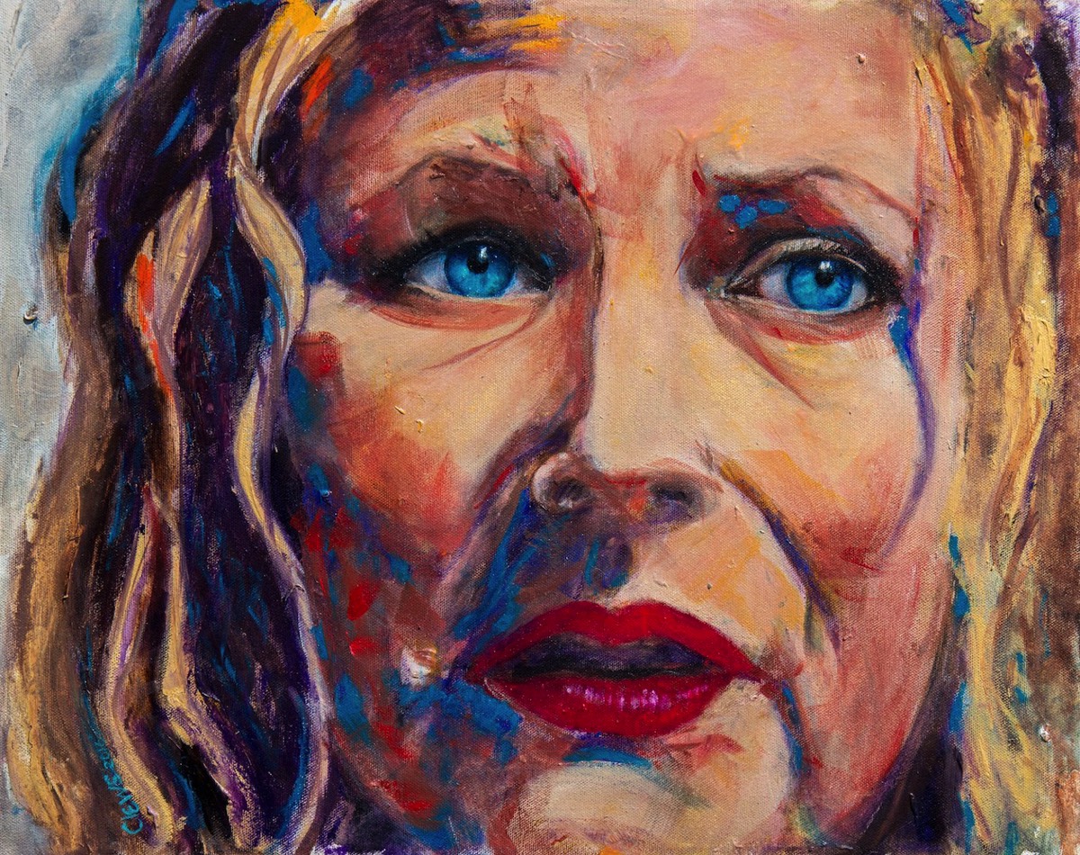 Portrait of Isabel Fryszberg, © Brenda Clews 2016, 16x20x1.5 in, oil on canvas. 
